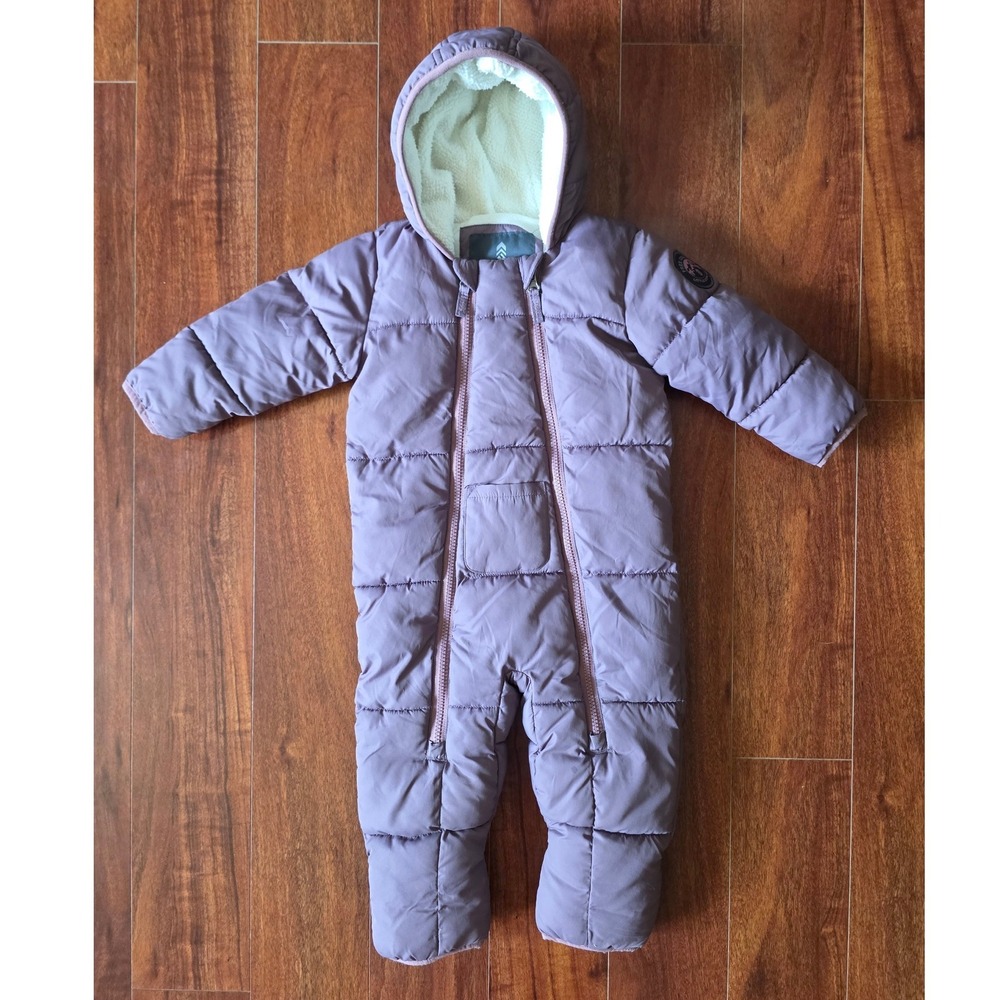 Free Country Little Explorer Purple Mauve Hooded Bunting Snowsuit 18M